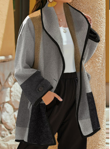 Title 3, Ladies Fashion Autumn And Winter Plaid Color Ma...