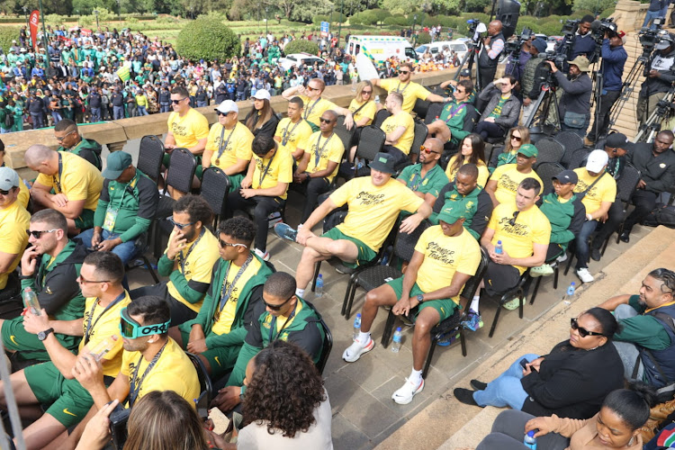 Springboks team and technical staff