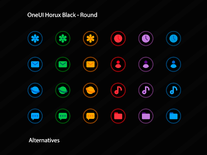 OneUI Horux Black – Round Icon Pack Apk Mod for Android [Unlimited Coins/Gems] 3