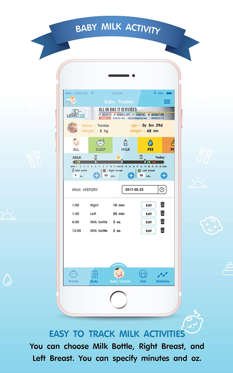 Baby Tracker &amp; History Screen 2