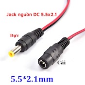 Jack Nguồn Dc Đực , Cái 5.5*2.1Mm Có Dây