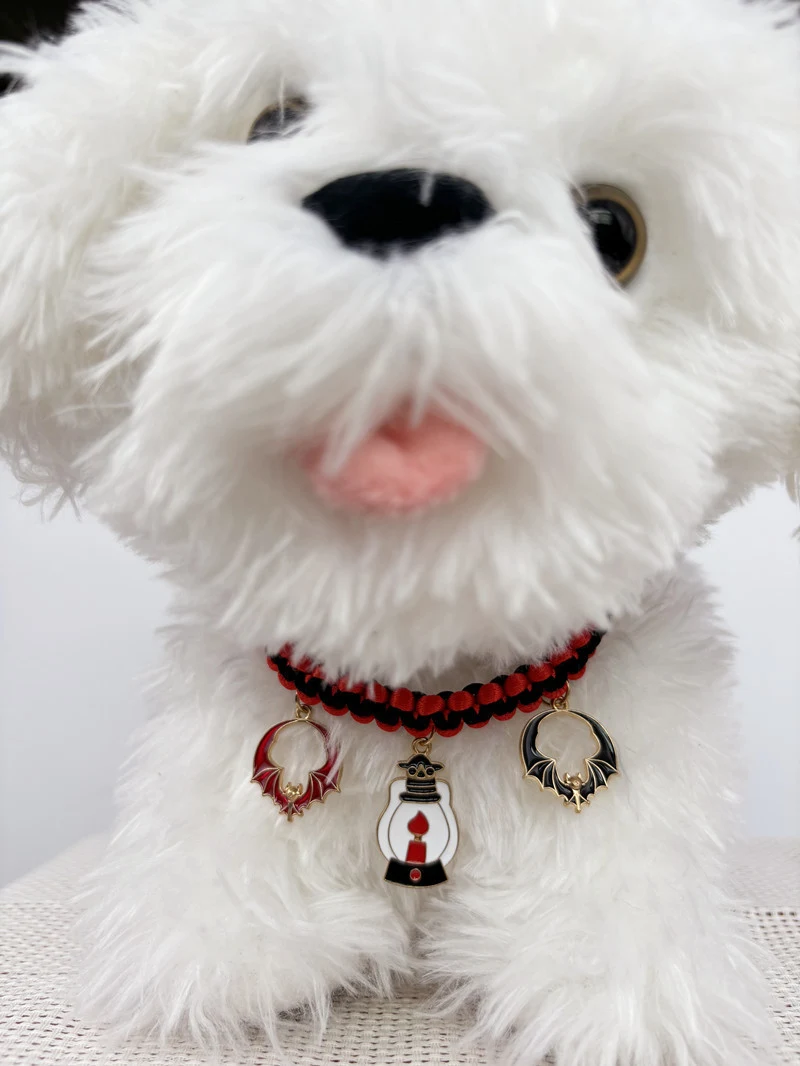 Title 12, Adorno de collar para mascotas tejido a mano de...