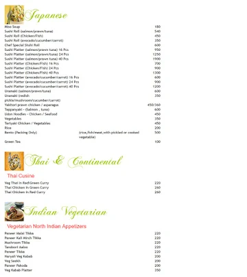 Peprika menu
