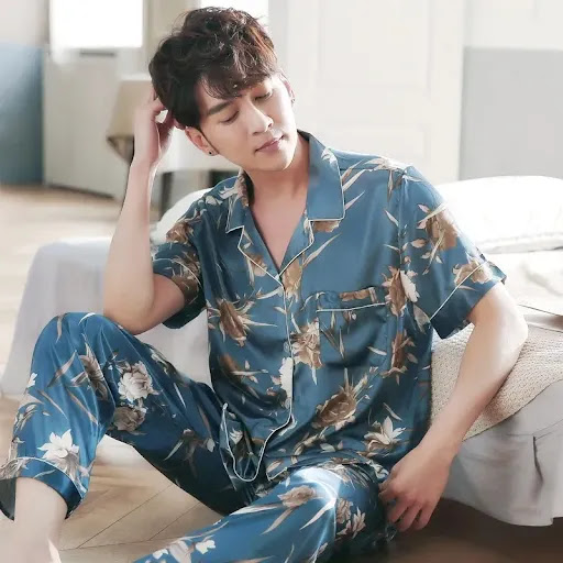 Title 11, Silk Couple Pajamas Men and Women Long-Sleeved ...