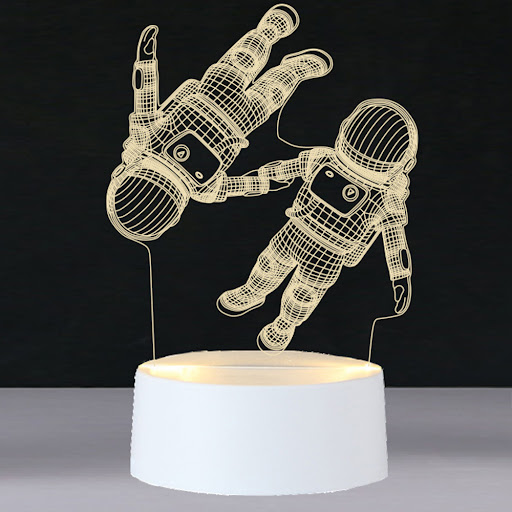 Title 6, Colorful 3D Spaceman Astronaut Lamp Creative To...