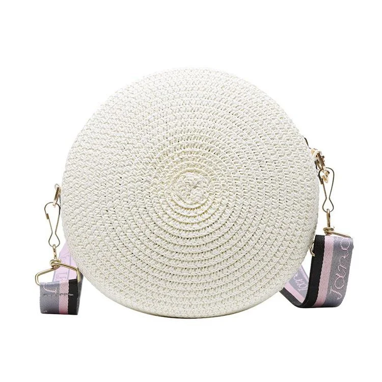 Bolso femenino informal tejido de paja redonda – Perfecto para el verano. Ligero, elegante y ideal para paseos y compras. Un accesorio imprescindible.