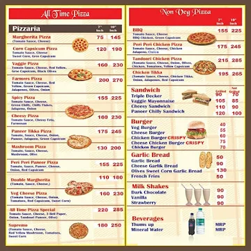 All Time Pizza's menu 