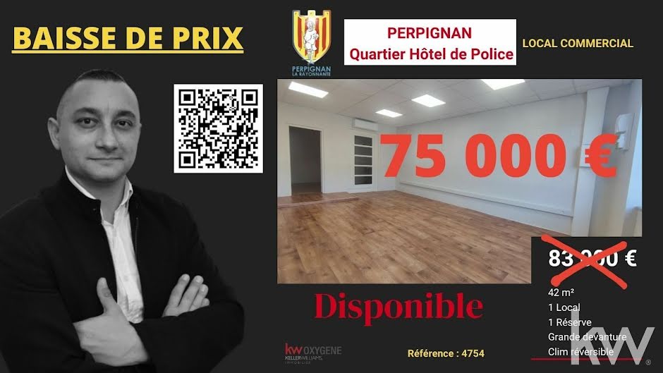 Vente locaux professionnels 2 pièces 45 m² à Perpignan (66000), 75 000 €