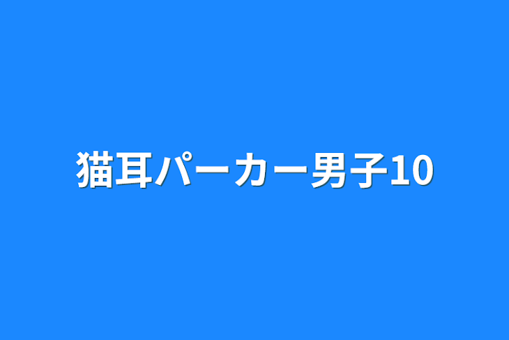 「猫耳パーカー男子10」のメインビジュアル