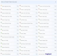 Hotel Preeti Executive menu 2