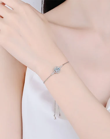 Bracelet Femme Réglable en Argent S - 2