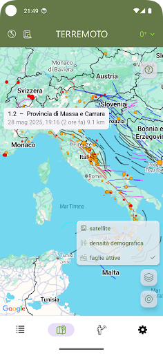 Screenshot Terremoto