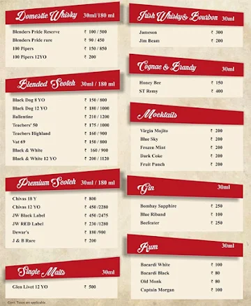 Kream N Krunch Highway Diner menu 