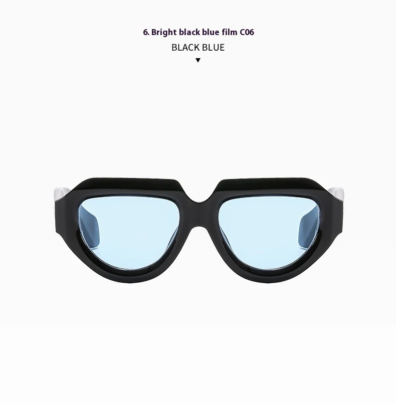 Gafas de sol irregulares de hombre estilo Hip Hop alta sensibilidad para un look urbano audaz y protección ocular superior.