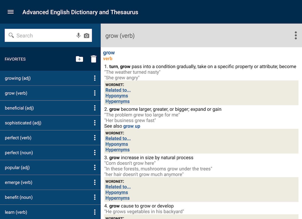 Advanced English & Thesaurus Android Apps on Google Play