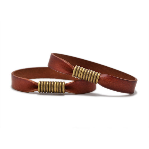 Title 2, Simple Fashionable Cowhide Leather Bracelet wit...
