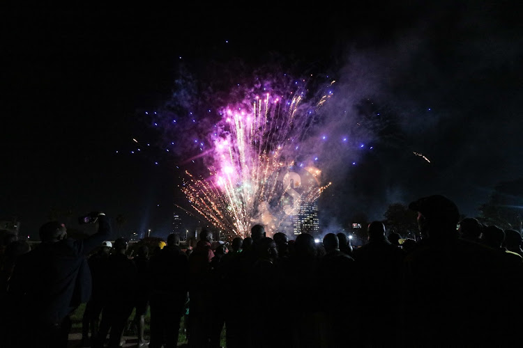 Fireworks exhibition at Uhuru Park mark the end of the Nairobi Festival on December 18, 2022.