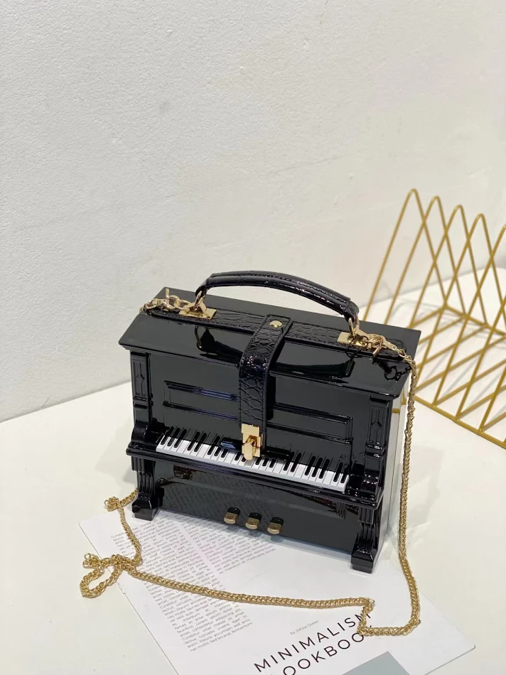 Dames High-End Schattige Niche Piano Box Tas, Uniek Design en Stijlvol voor Vrouwen, Perfect voor Dagelijks Gebruik en Speciale Gelegenheden