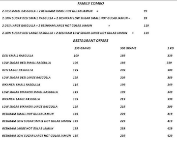 Rabdi Point menu 