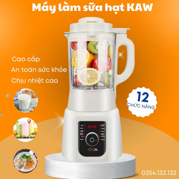 Máy Làm Sữa Hạt Seka 1750 Ml Chính Hãng 12 Chức Năng Công Suất 800W, Bảo Hành 12 Tháng