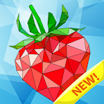 Cover Image of 下载 Fruits vegetables coloring book - Poly art 1.2 APK