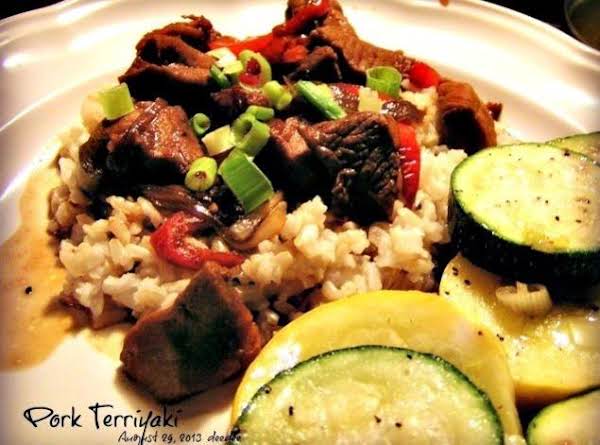 Pork Teriyaki over Brown Rice_image