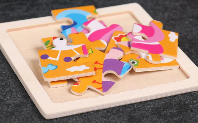 Wooden 3D Puzzle Board With Cartoon Stickers Animals Early Learning  Educational Toy For Toddlers And Kids From Toybabykids83, $8.79