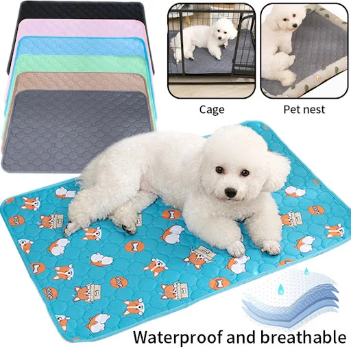 Dog Pee Pad Blanket Reusable Absorbent Diaper Washable Puppy Training Pad Pet Bed Urine Mat for Pet Car Seat Cover Acces