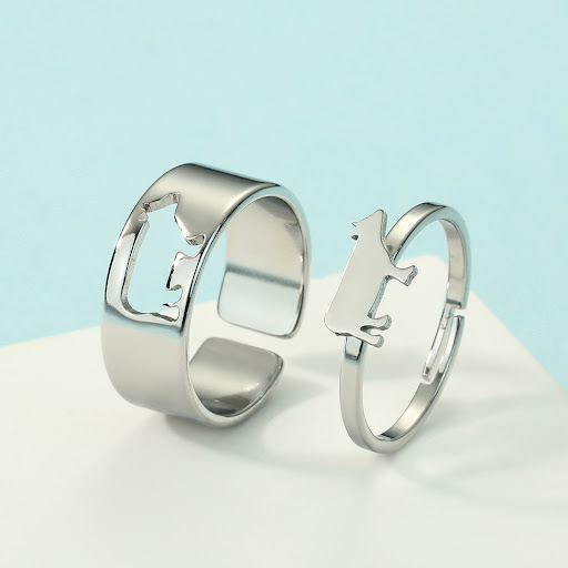 Title 2, Gold Animal Cow Couple Ring, the best gift for ...