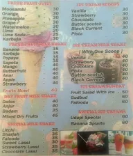 Udupi Upahara menu 2