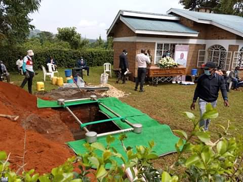 The grave site of literary guru Ken Walibora at his Cherangany home on Wednesday, April 22, 2020