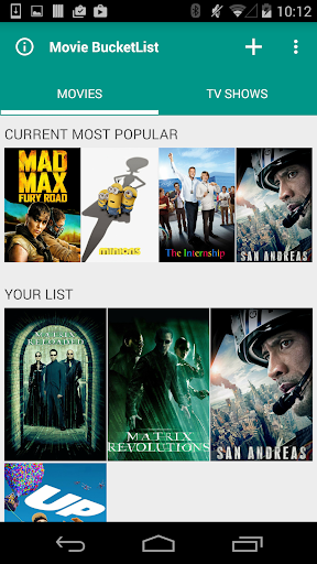 Screenshot Movie Bucketlist - Watchlist