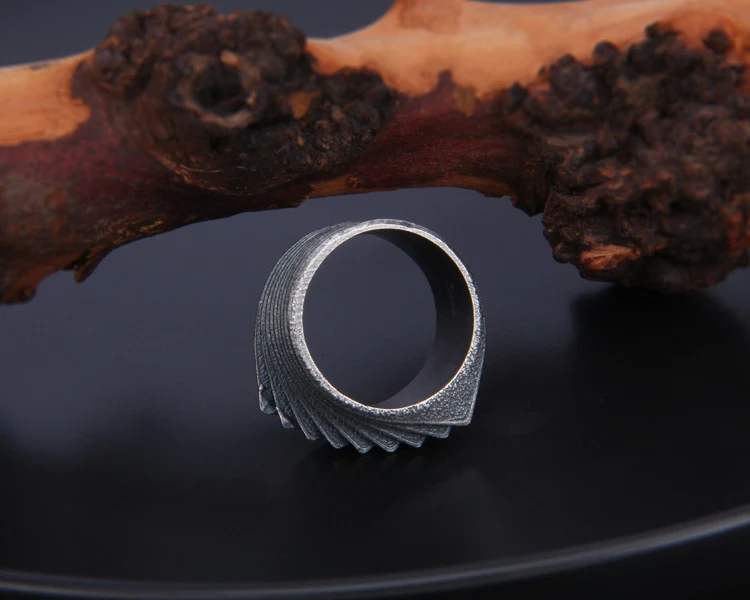 Title 1, S925 Sterling Silver Retro Nepravilni Prsten sa...