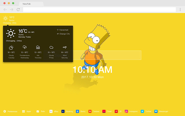 The Simpsons Pop Animation HD New Tabs Theme