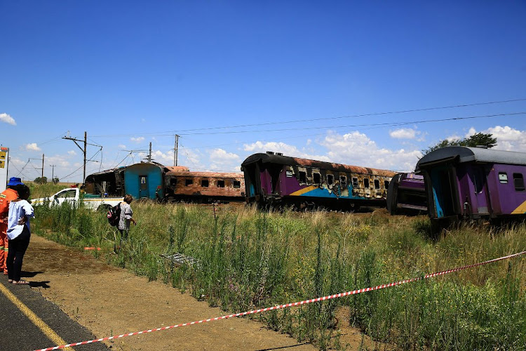 A bus collided with a train at a level crossing near Kroonstad in January 2018. Traxtion, Africa’s largest private freight rail operator, says deaths at level crossings are entirely preventable.