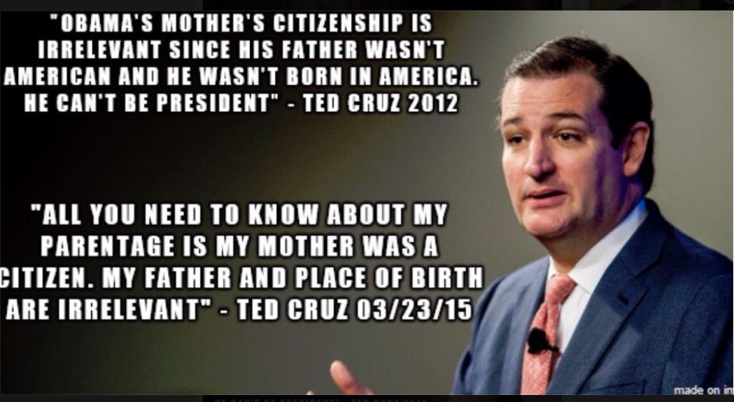 PolitiFact | Facebook meme says Ted Cruz a flip-flopper on president  needing to be U.S.-born