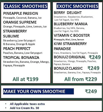 BonJuz menu 