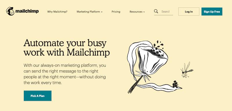 Fonctionnalités de marketing par e-mail de Mailchimp 