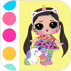 Dolls Princess Coloring Book : Unicornのおすすめ画像5