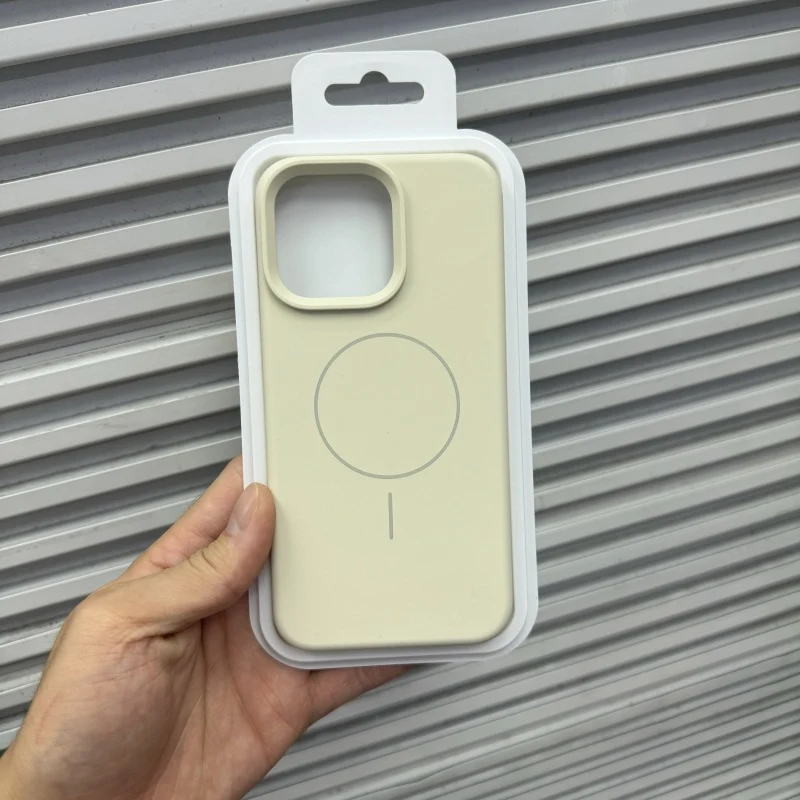 Simple Liquid Silicone Magnetic Solid Color Phone Case