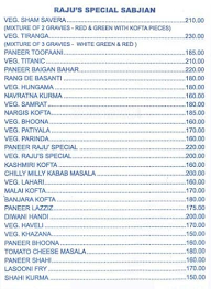 Raju's Kitchen-Kandivali (West) menu 1