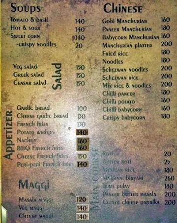 Cafe Aladdin menu 