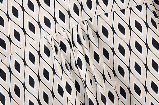 Title 7, Womens geometric printed silk satin textured s...