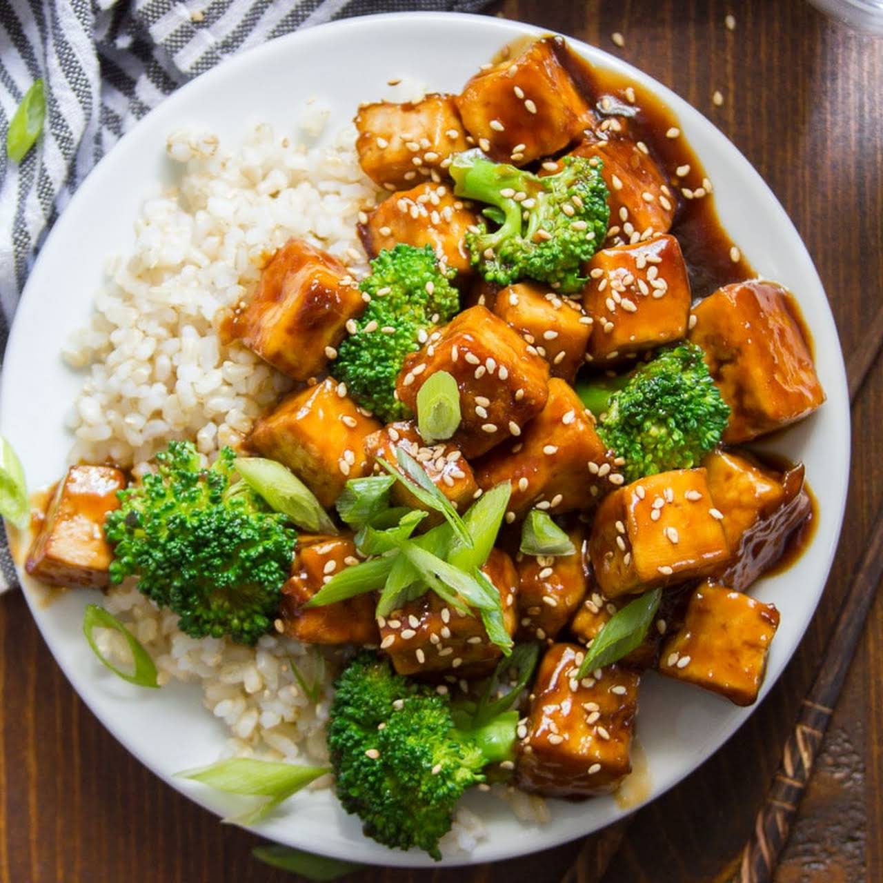 Crispy Baked Teriyaki Tofu