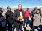 Metrorail's regional manager in the Western Cape, Richard Walker, meets commuters.