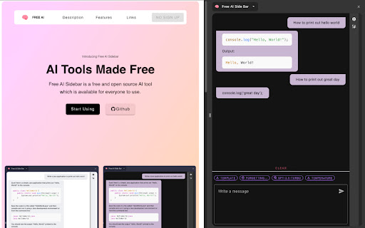Free AI Side Bar