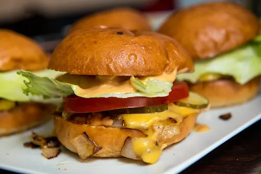 Grilled Burger With Cheese