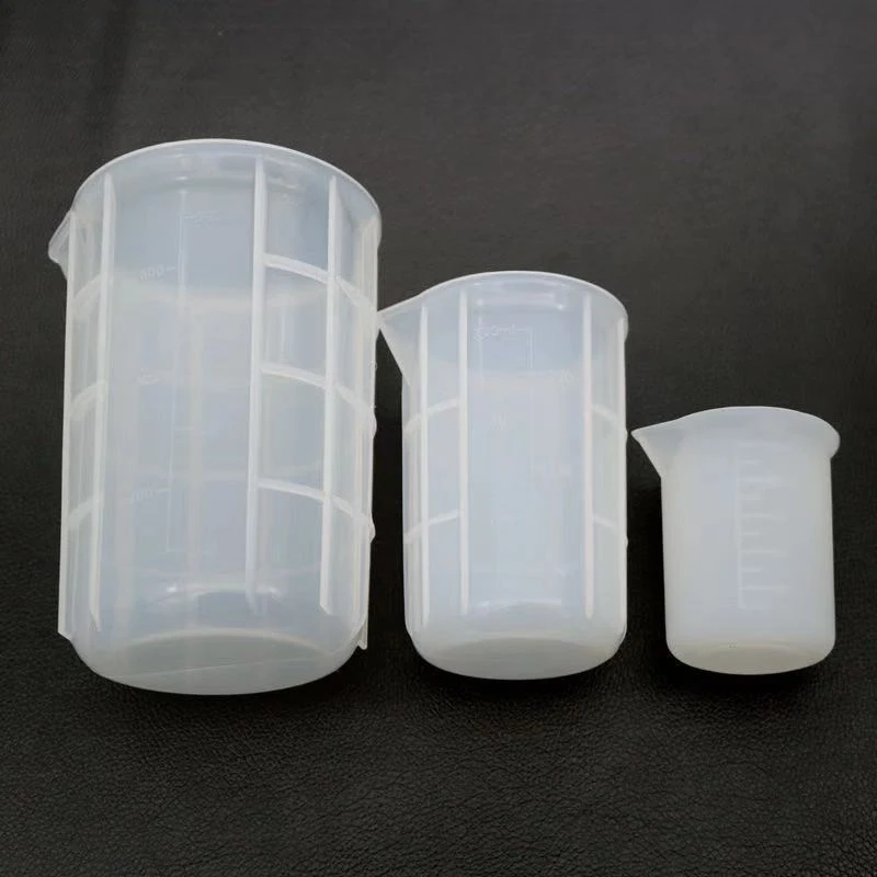 Molde de silicone epóxi de cristal DIY e copo medidor. Crie suas peças de resina com precisão. Ideal para artesanato e DIY.