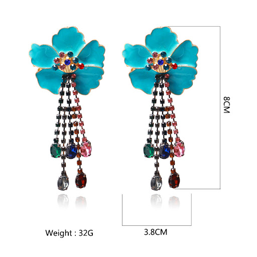 Title 3, Personalized Earrings Street Style Tassel Inlai...