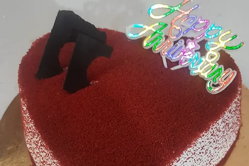 Red Velvet Heart Shape Cake [1 Kg]